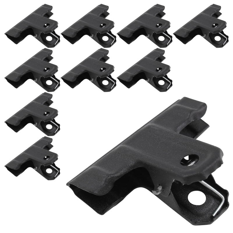 Bivethoi 10 Pcs Metal Bull Clips Thickened  2-1/2 Inch Large Black Hinge Clips  Food Bag Clips Heavy Duty File Clamps Photo Paper Clip Picture Binder Clips for Drawing Board Office Kitchen - Image 1